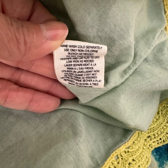 Anthropologie Floret Pencil Mini Dress Beaded Square Split Neck Cap Sleeve Sz 0 - Picture 12 of 15